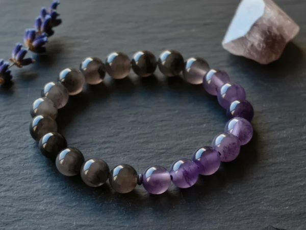 Covenant No. 10 — Timeless Insight Primary Narrative Covenant No. 10: Timeless Insight hand-knotted bracelet featuring Xinjiang Smoky Quartz and Donghai Amethyst.