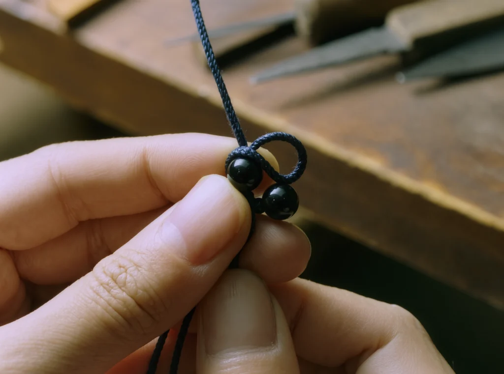 About Us 14 Handcrafted Jewelry by Yuano: The sacred liturgy of traditional silk-knotting.