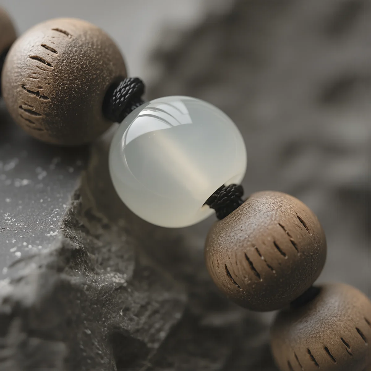 Origin No. 01 — Jade and Sandalwood Materials Harmony Origin No. 01: The sacred junction of Xinjiang Nephrite Jade and aromatic Hainan Sandalwood.