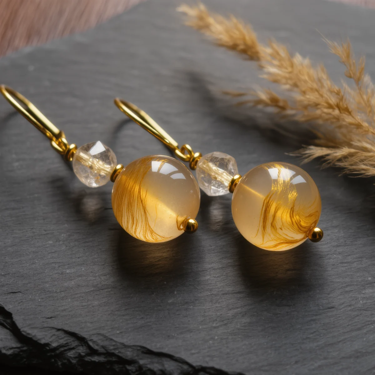 Radiance No. 03 — Mineral Heart Detail Radiance No. 03 macro detail showcasing the ancient Jinsi Jade patterns and Donghai Rutilated Quartz filaments.