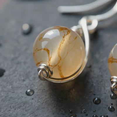 Radiance No. 09 — Mineral and Metal Heart Detail Radiance No. 09 macro detail showcasing the sun-bleached waxy texture of Jinsi Jade and hand-wrought silver.