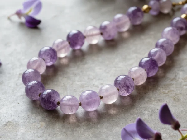 Serenity No. 08 — Ethereal Dream Primary Narrative Serenity No. 08: Ethereal Dream hand-knotted necklace featuring Zhejiang Purple Fluorite and Donghai Rose Quartz.
